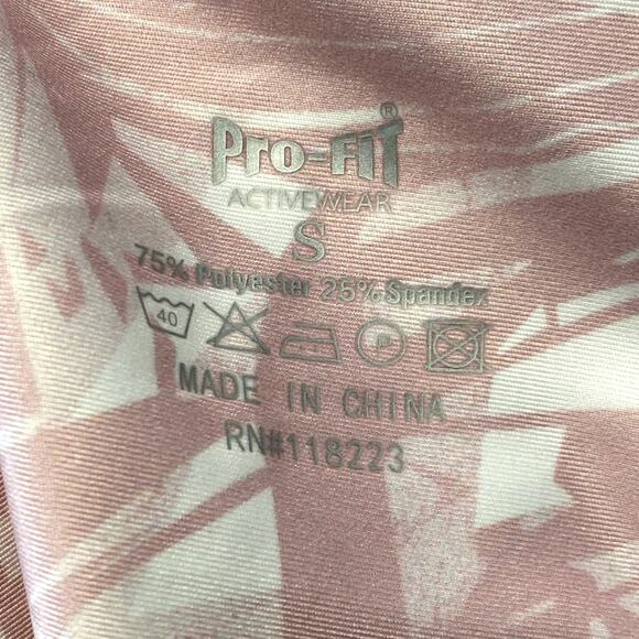 PRO-FIT Activewear Women's Pink Wave High-Rise Lightweight Pull-On Leggings SZ S - Picture 7 of 9